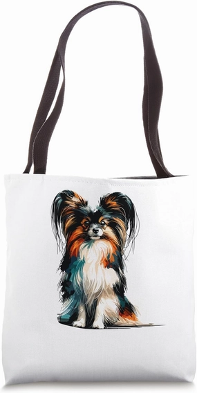 Papillon Dog Continental Toy Spaniel Tote Bag