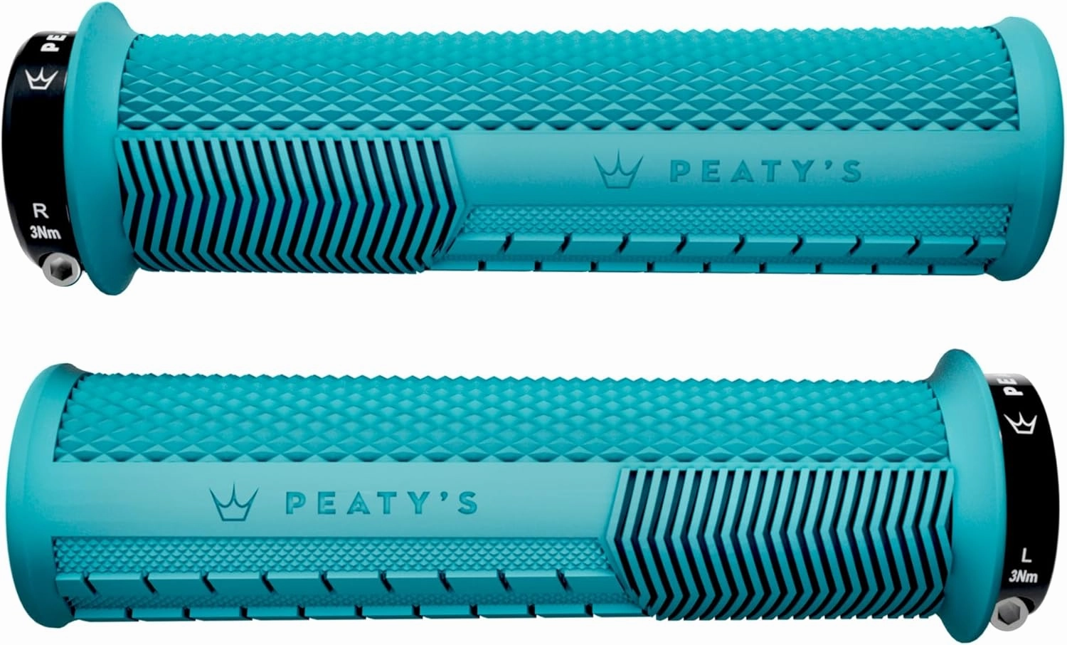 Peaty's Monarch Bicycle Grips - Durable, Ergonomic Finger Bar, Thumb Pad, All Day Riding, All Weather, All Terrain