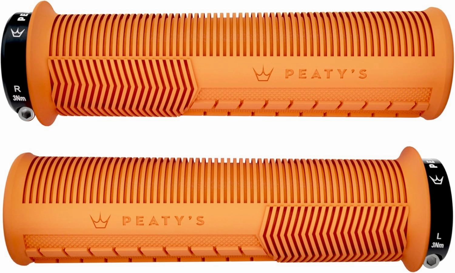 Peaty's Monarch Bicycle Grips - Durable, Ergonomic Finger Bar, Thumb Pad, All Day Riding, All Weather, All Terrain