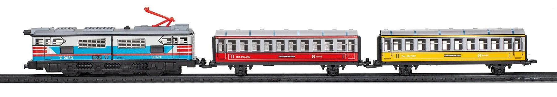 PEQUETREN 302 Passengers Colours Metallic Train Set