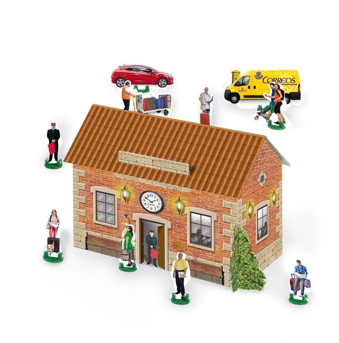 PEQUETREN 302 Passengers Colours Metallic Train Set