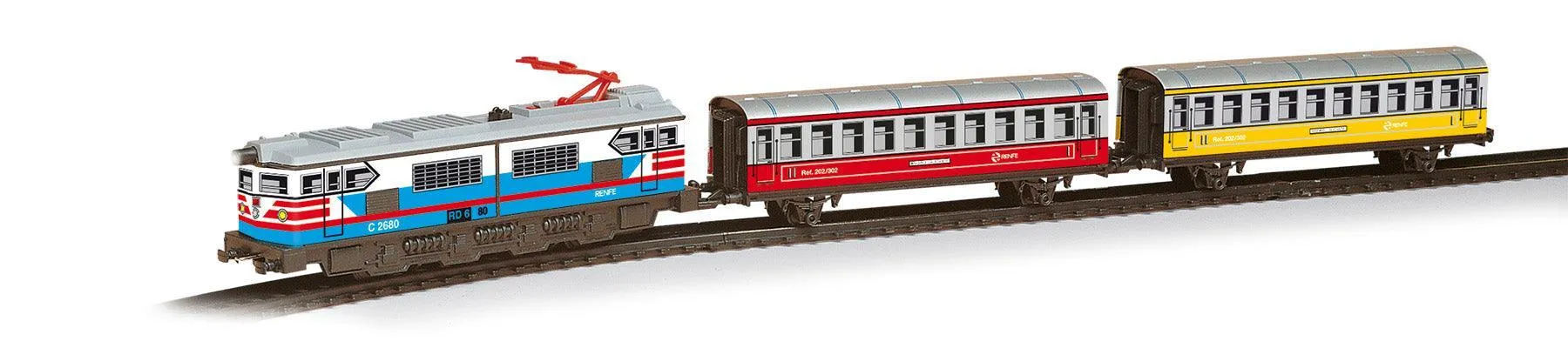 PEQUETREN 302 Passengers Colours Metallic Train Set