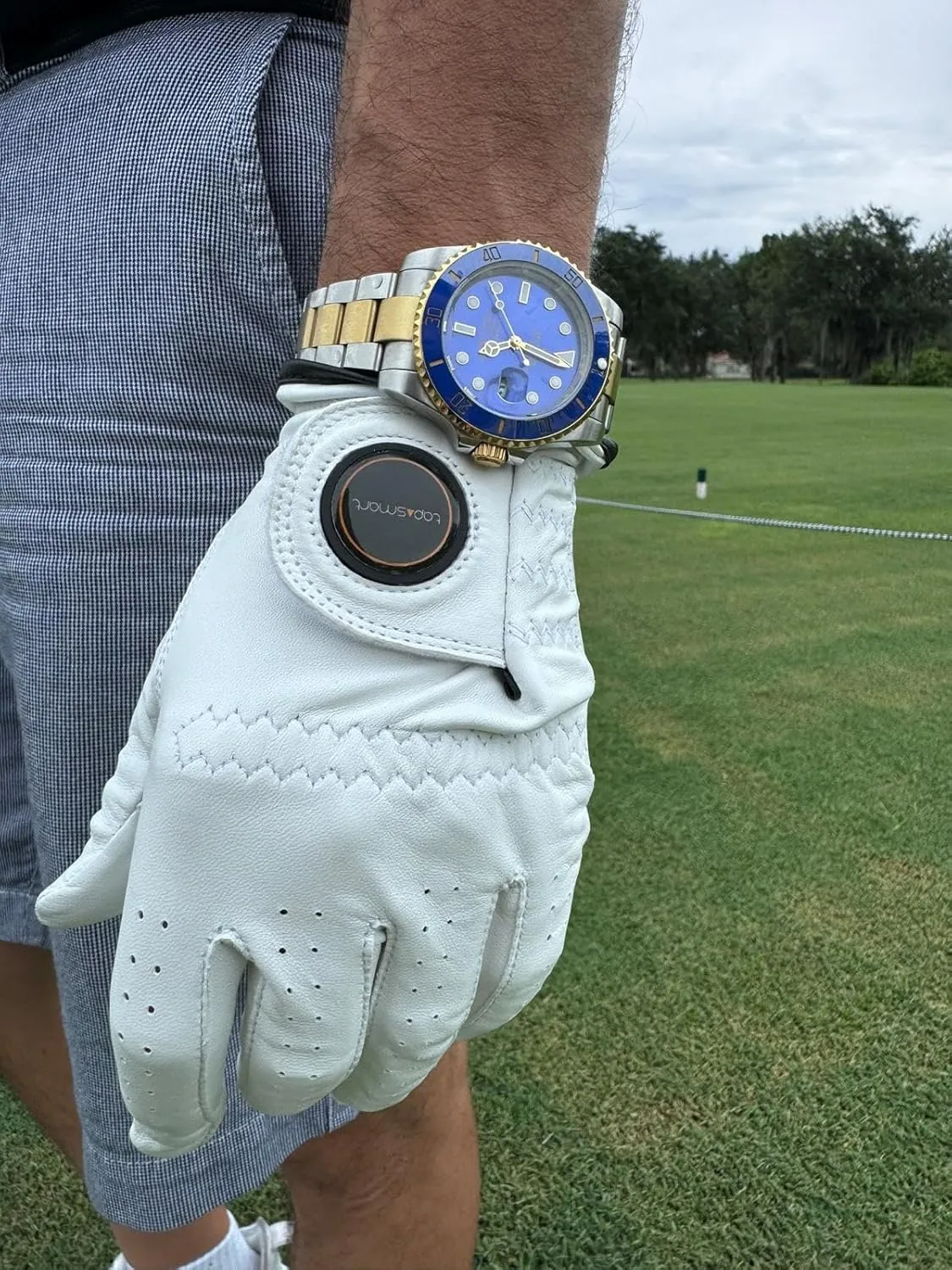 Personalized Golf Glove for Men – Left Hand Golf Gloves with Smart NFC Technology, Custom Name or Logo – Premium Mens Golf Glove for Left-Handed Golfers – Durable, Comfortable Fit