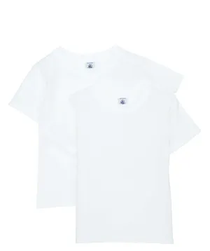 PETIT BATEAU Set of 2 Boy's Short Sleeves White Undershirt Sizes 2-18 Style 15043-23992 (Size 3 Style 15043)