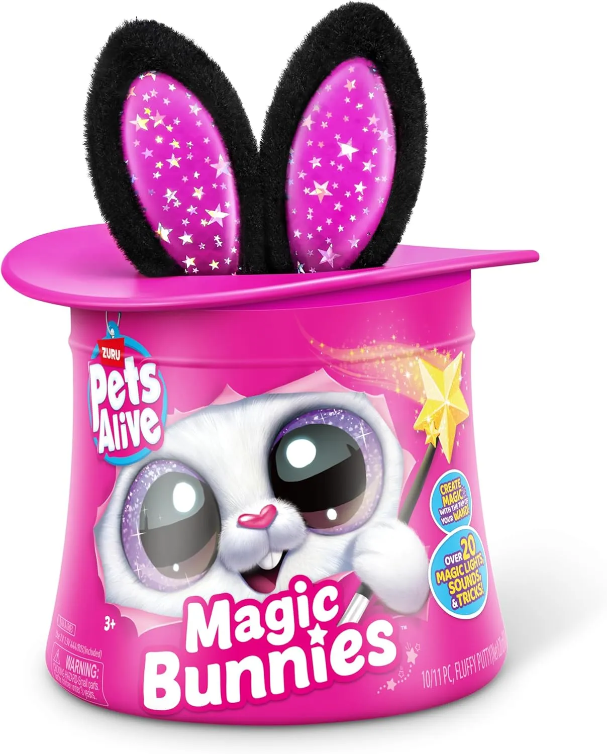 Pets Alive Magic Bunnies (Sootie) by ZURU Electronic Plush Unboxing Surprise Interactive Magic Toy