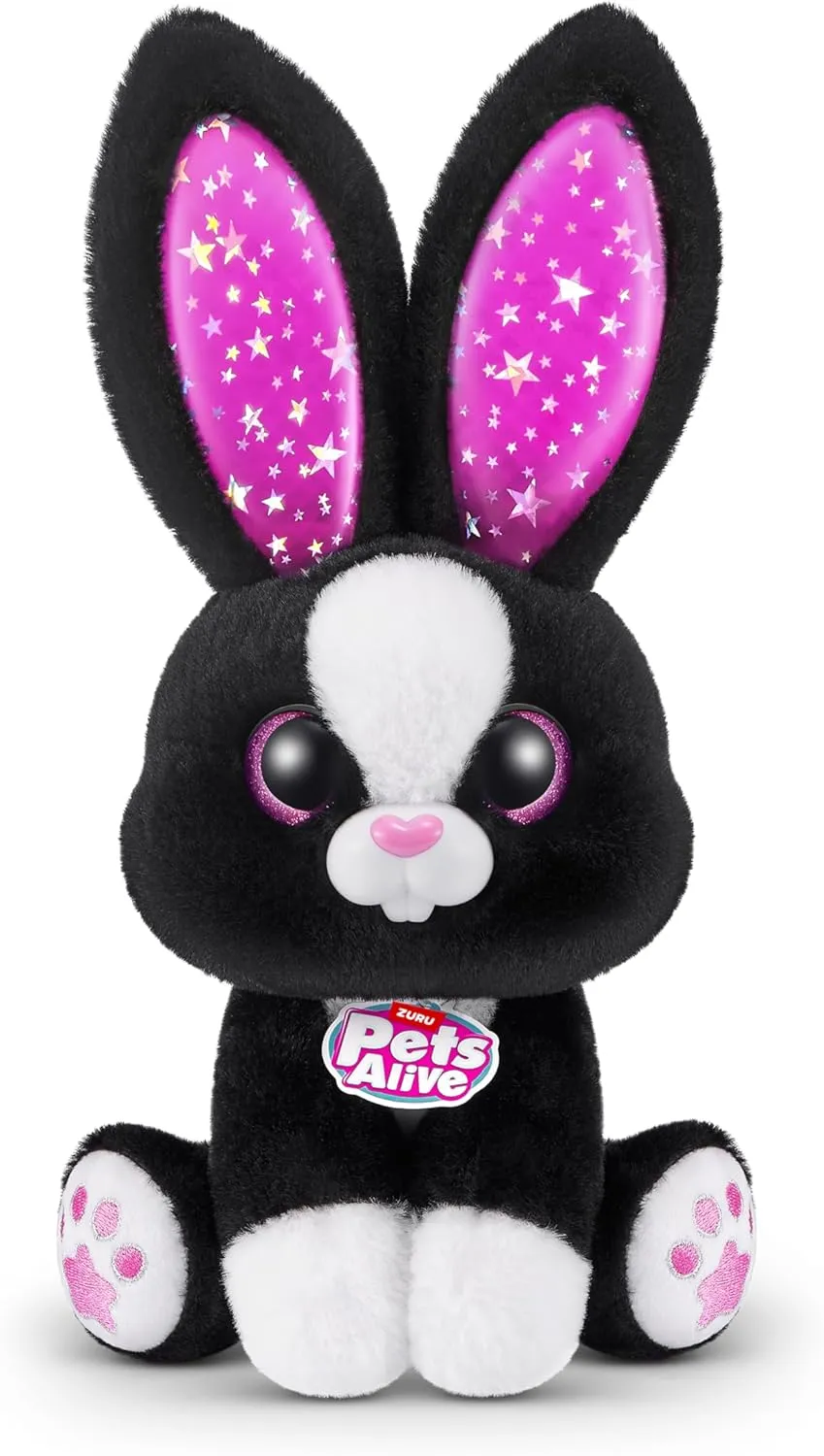 Pets Alive Magic Bunnies (Sootie) by ZURU Electronic Plush Unboxing Surprise Interactive Magic Toy