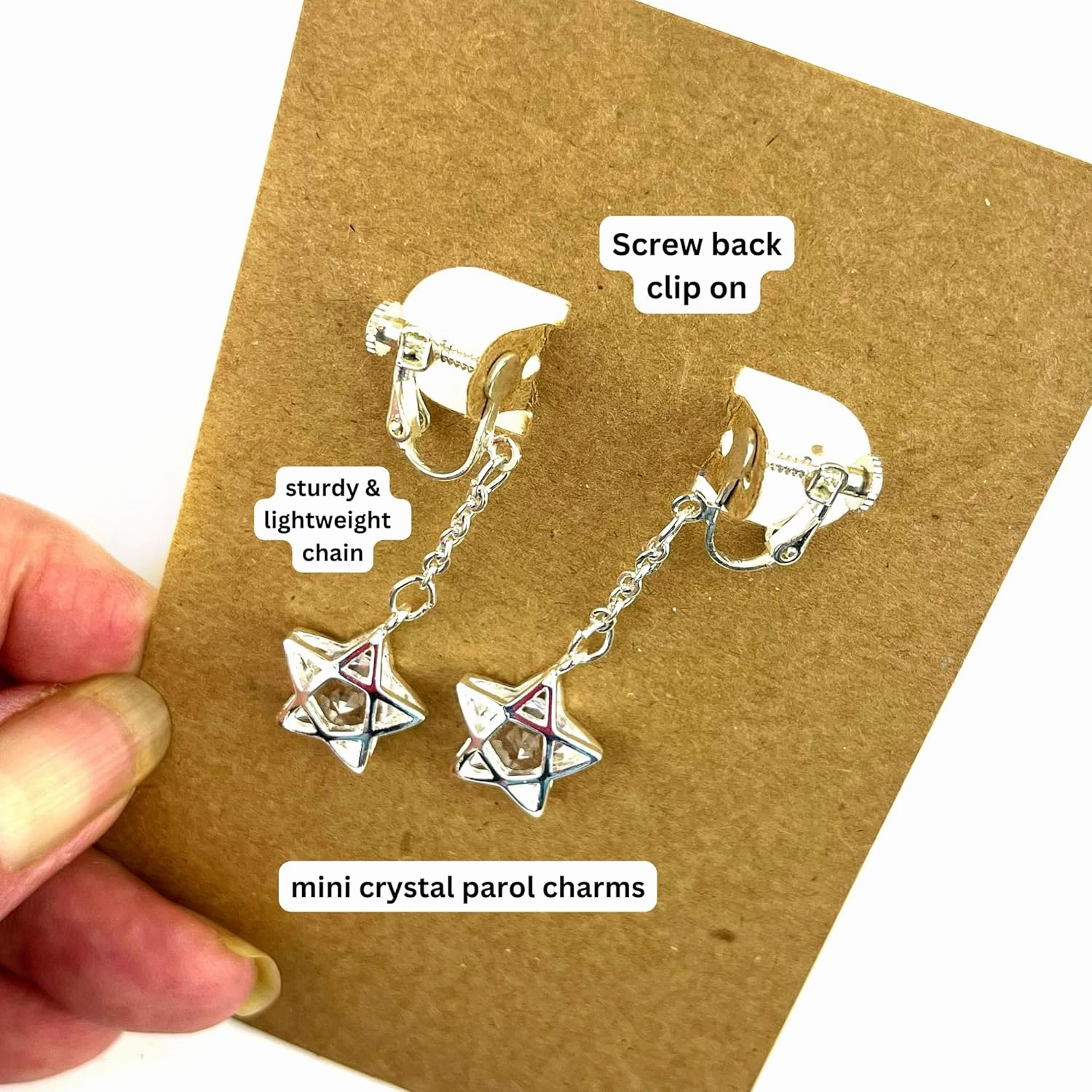 Philippine PAROL Earrings Christmas Lantern Filipino UPICK Drop Dangle Jewelry (Screw back clip on)
