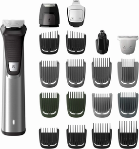 Philips Norelco Multigroomer All-in-One Trimmer Series 7000, 23 Piece Mens Grooming Kit, Trimmer for Beard, Head, Body, and Face, NO Blade Oil Needed, MG7750/49