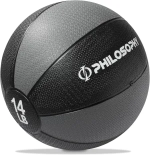 Philosophy Gym Medicine Ball - Weighted Fitness Non-Slip Ball