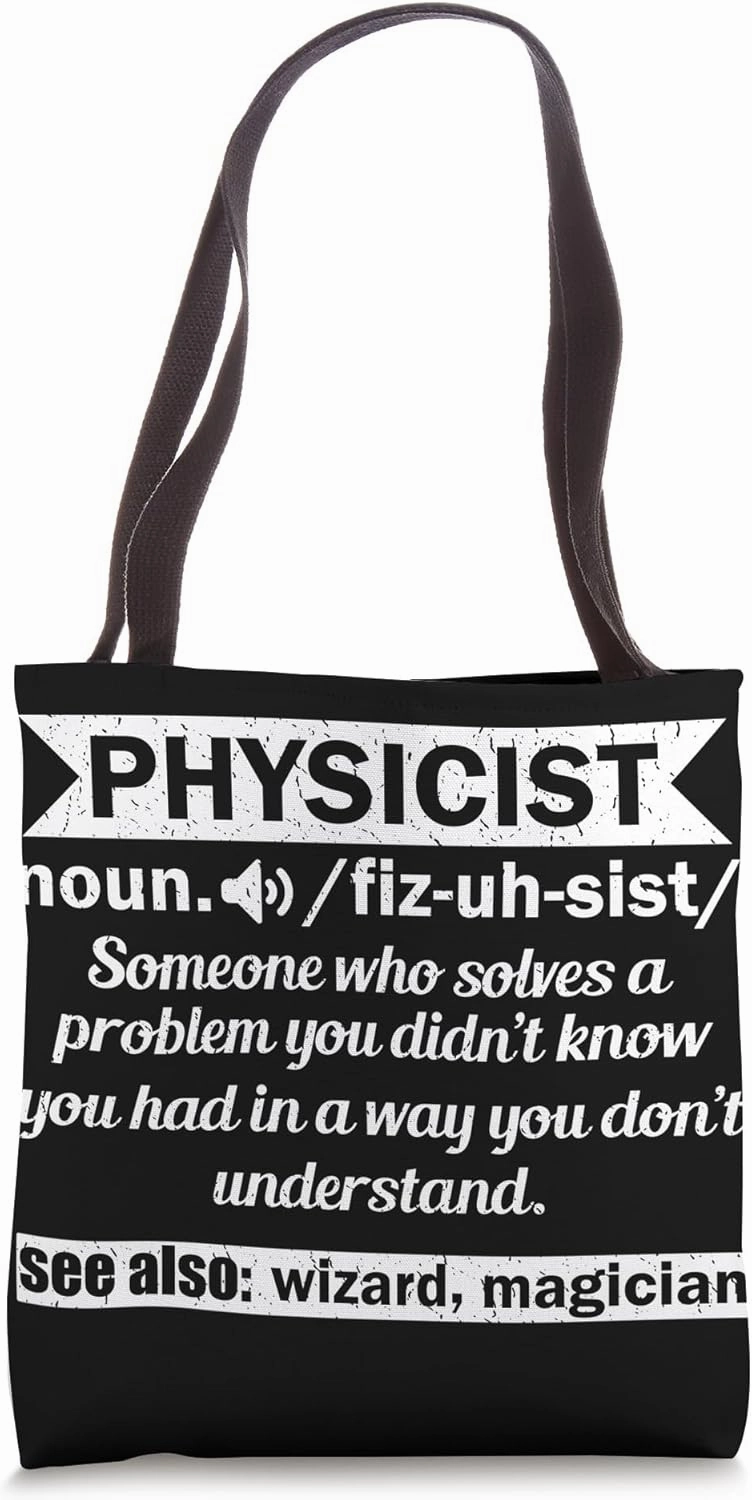 Physicist Definition Wizard Scientist Funny Physics Tote Bag