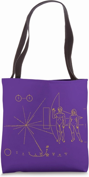 Pioneer 10 Space Probe Man Woman Greeting Science Nerd Tote Bag