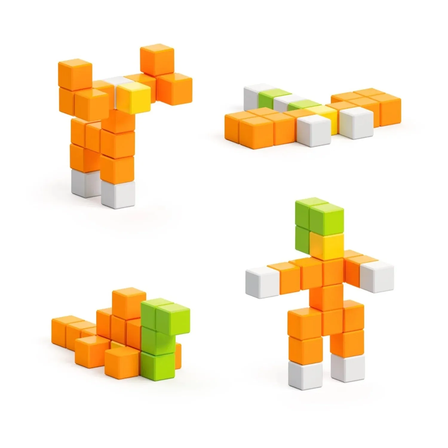 Pixio Flower 24 Magnetic Blocks in 4 Colors