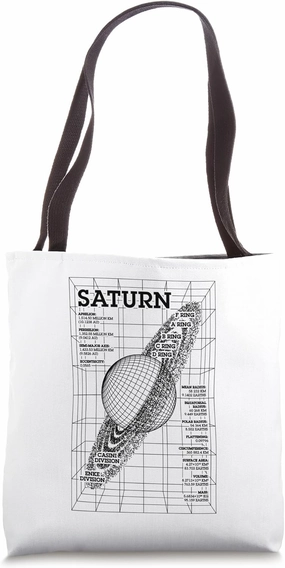 Planet Saturn Rings Outer Space Astronomy Science Astronomer Tote Bag