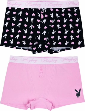 Playboy Women's Juniors Ladies Bunny Print Underwear and Sports Bra Sets in Sizes XXS-XL