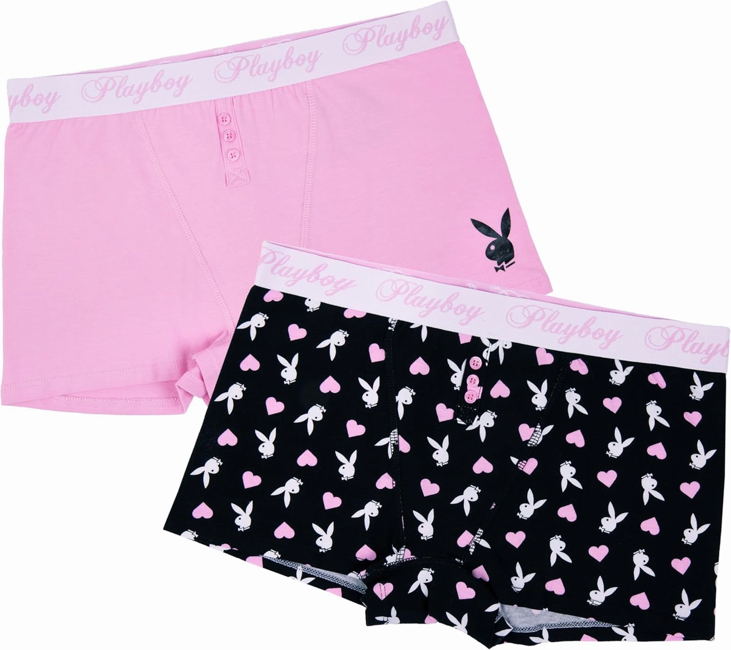 Playboy Women's Juniors Ladies Bunny Print Underwear and Sports Bra Sets in Sizes XXS-XL