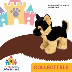 Plush Toys Wanderland K-9 the German Shepherd 8 Inch Stuffed Animal Dog – Realistic Plush Puppy Toy – Soft Cuddly Miniature Shepherd Plushie for Kids & Toddlers Multicolored Plush Pet Gift Collectible