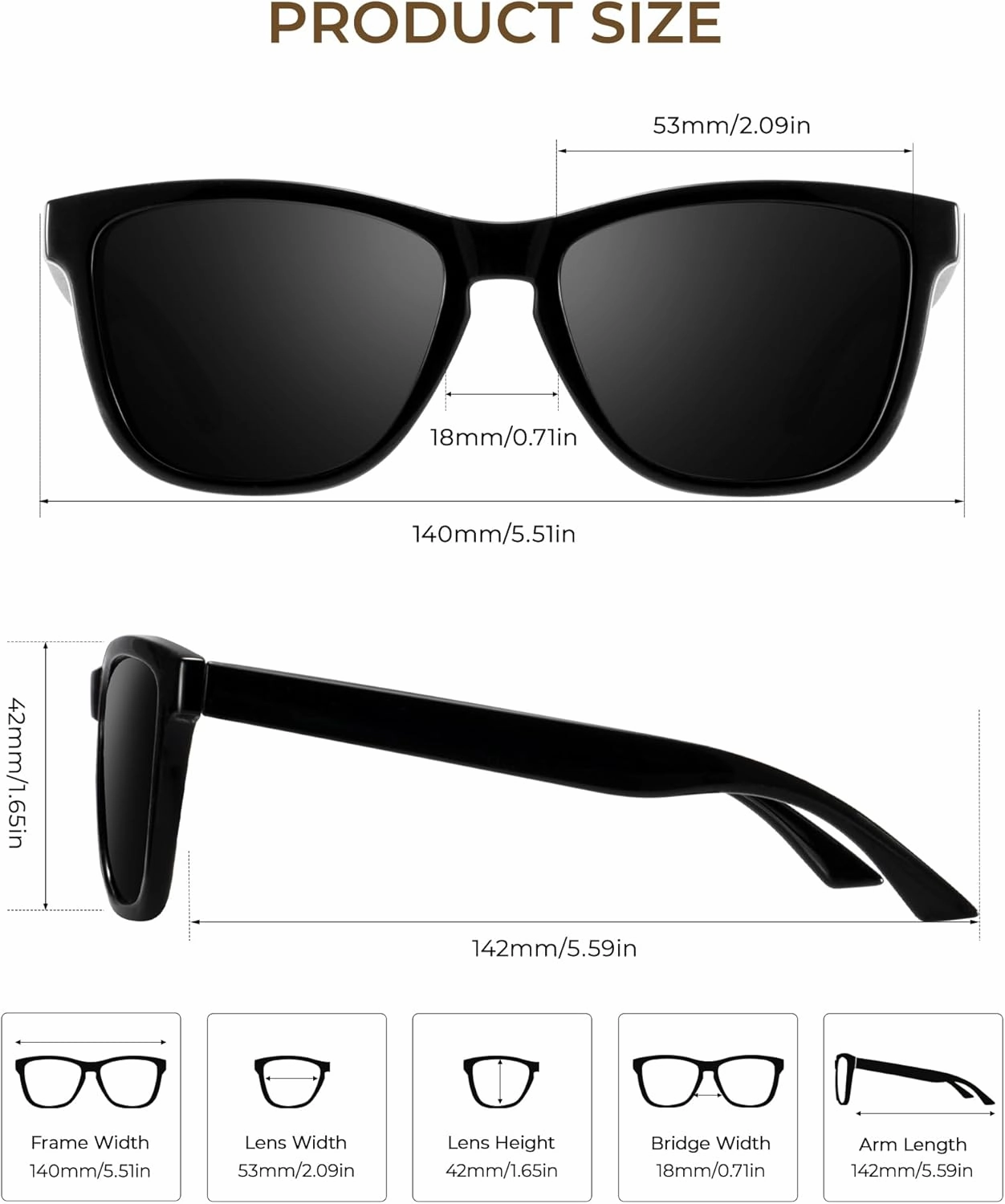 Polarized Sunglasses for Women Trendy Classic Retro Designer Sunglasses Men Vintage Fashion UV400 Protection