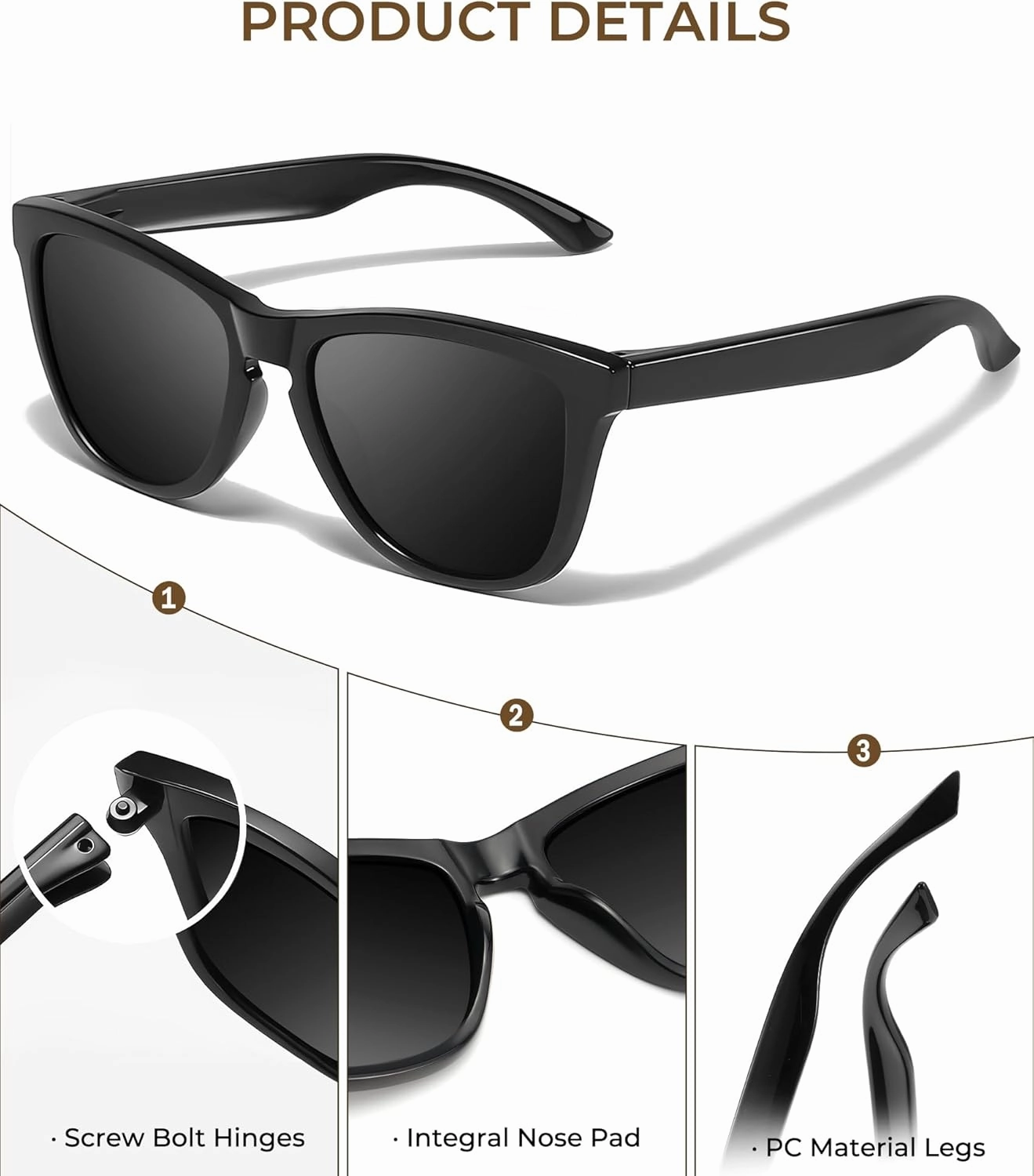 Polarized Sunglasses for Women Trendy Classic Retro Designer Sunglasses Men Vintage Fashion UV400 Protection