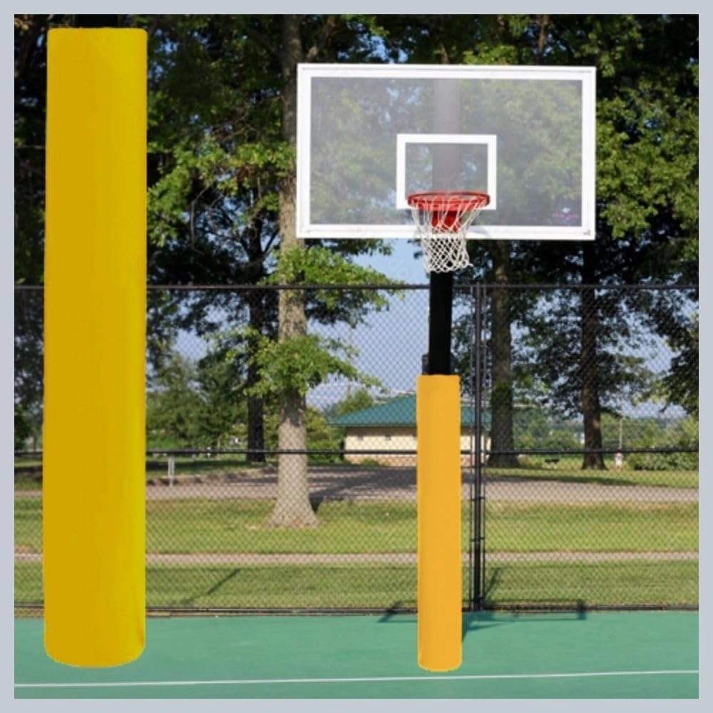 Pole Pad 6 FT Tall 2”Thick Foam All-Weather Durable UV-Resistant Waterproof Basketball Pole Padding Weatherproof Pickleball Pole Pads(Black,8 Inch Diameter)