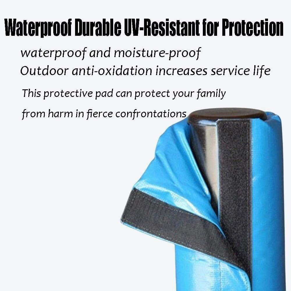 Pole Pad 6 FT Tall 2”Thick Foam All-Weather Durable UV-Resistant Waterproof Basketball Pole Padding Weatherproof Pickleball Pole Pads(Black,8 Inch Diameter)