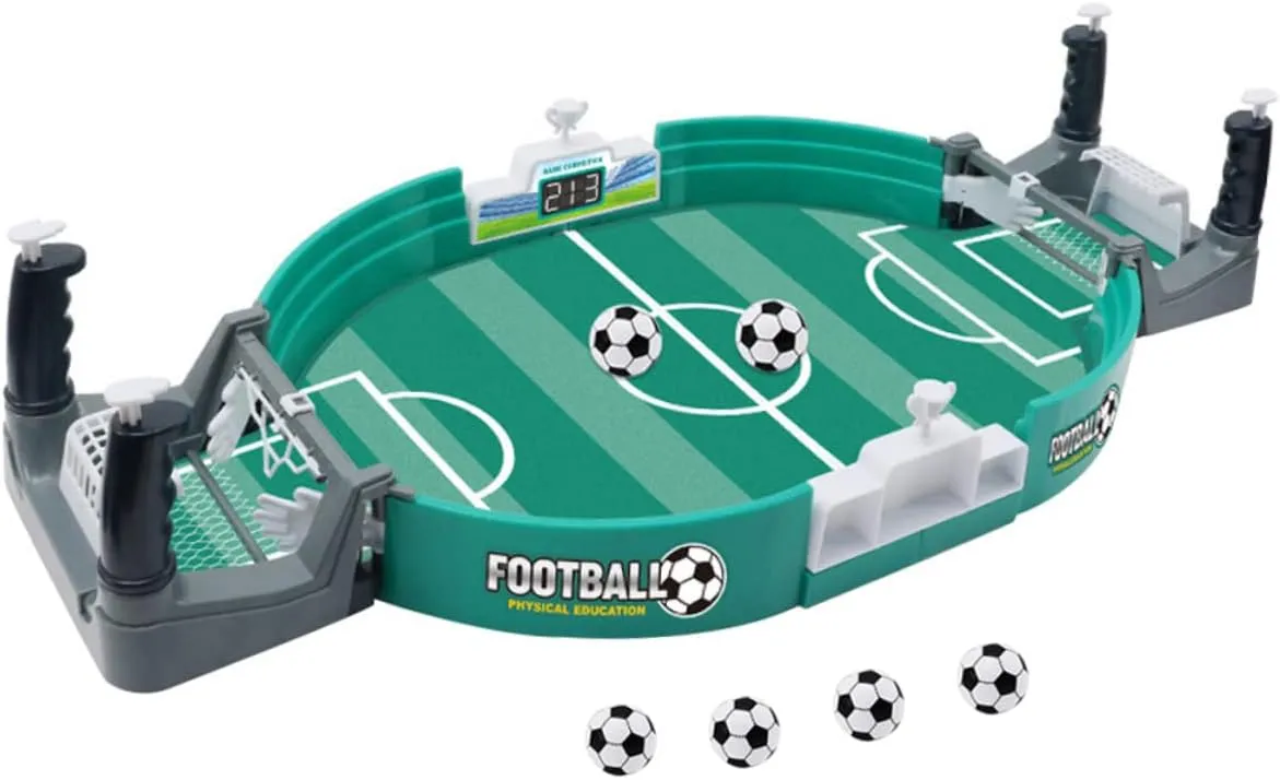 POPETPOP 1 Set Mini Soccer Table Sport Football Indoor Size Portable Foosball Table for Office Soccer Tables Game Parent- Interactive Game Green