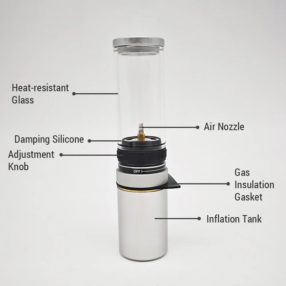 Portable Gas Camping Lantern Outdoor Candle Lamp with Storage Bag for Camping Hiking Travel