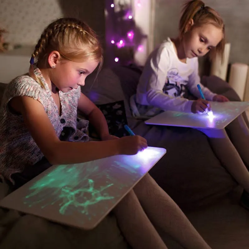 Portable Magic Fluorescence Light Drawing Pad