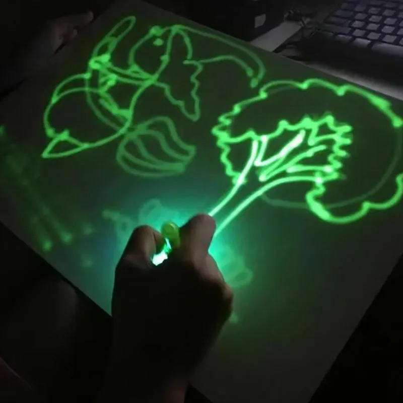 Portable Magic Fluorescence Light Drawing Pad