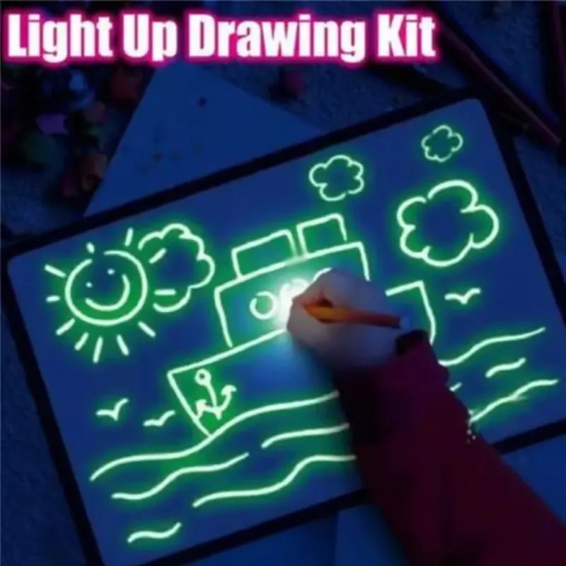 Portable Magic Fluorescence Light Drawing Pad