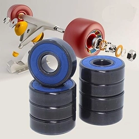 Power Transmission Products ABEC9 608 2RS Inline Roller Skate Wheel Bearing 608 RS Anti Rust Skateboard Ball Bearings 608RS Red Sealed Shaft Small Size Bearing 8x22x7 mm Ball Bearings(608RS A5 CNC 10P