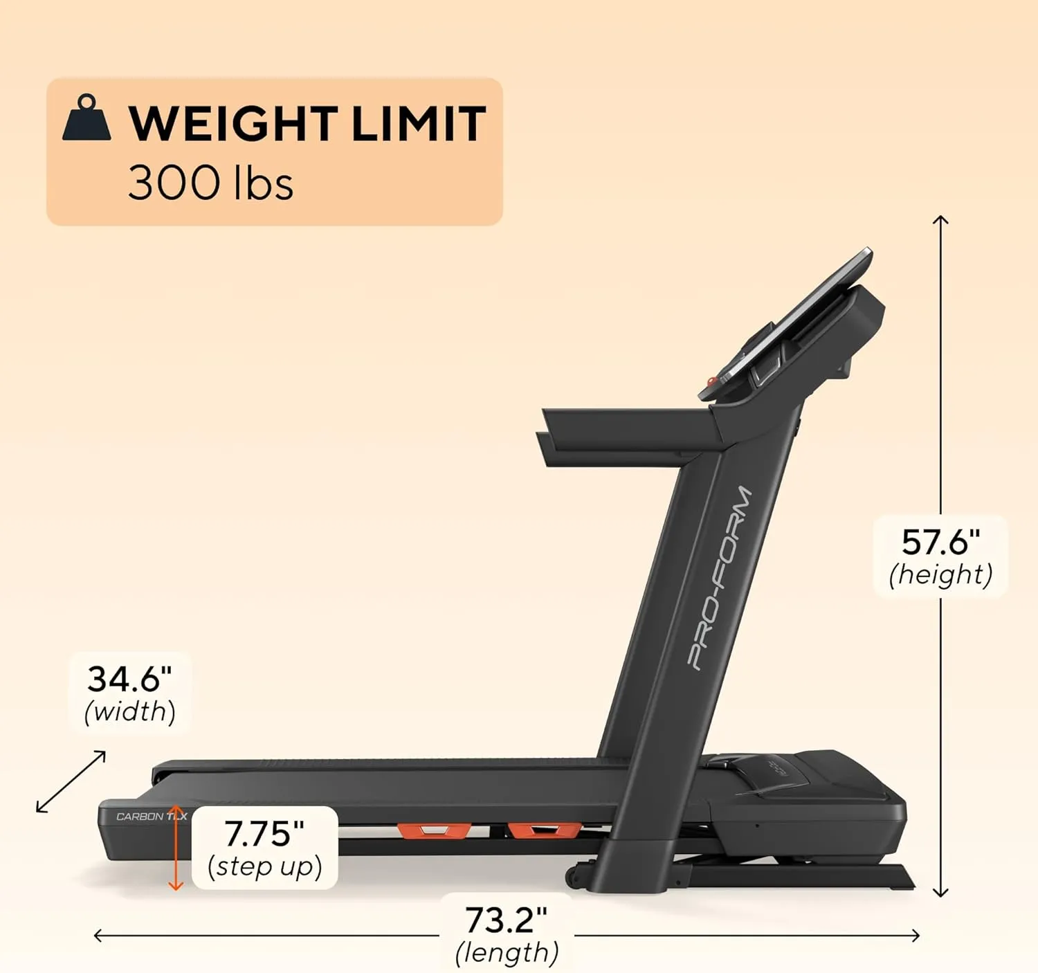 Proform Carbon Treadmills: Treadmills for Walking and Running with Built-in Fan and SpaceSaver Design