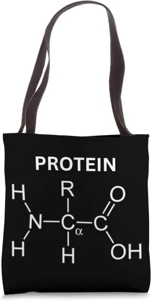 Protein Molecule - Fit Science Powerful Gym Gains Molecule Tote Bag