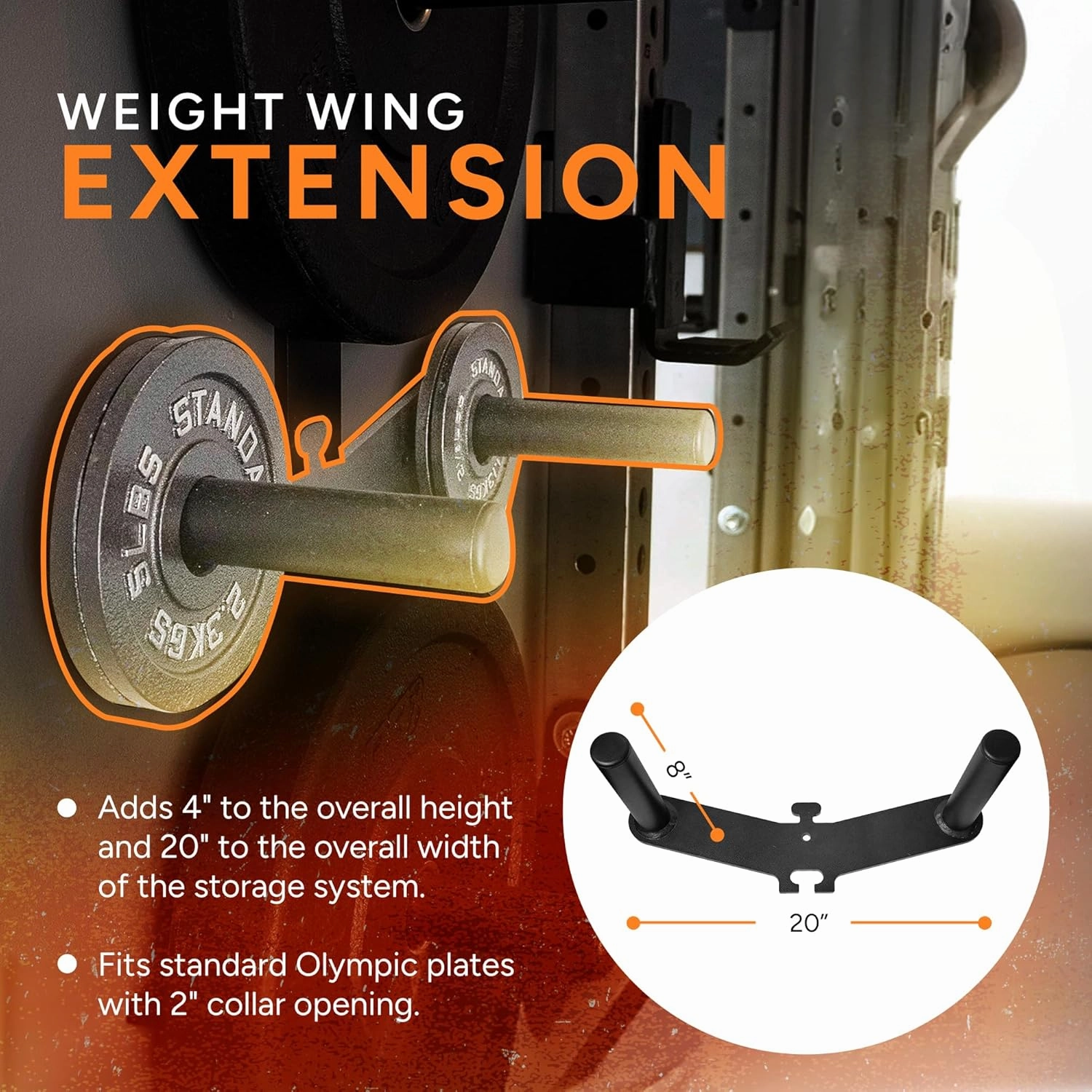PRx Performance Profile Weight Plate Storage 3-Peg or 4-Peg Wall-Mounted Vertical Bumper weight plate Holder garage Workouts, home or commercial gym 2-Inch Barbell Plates