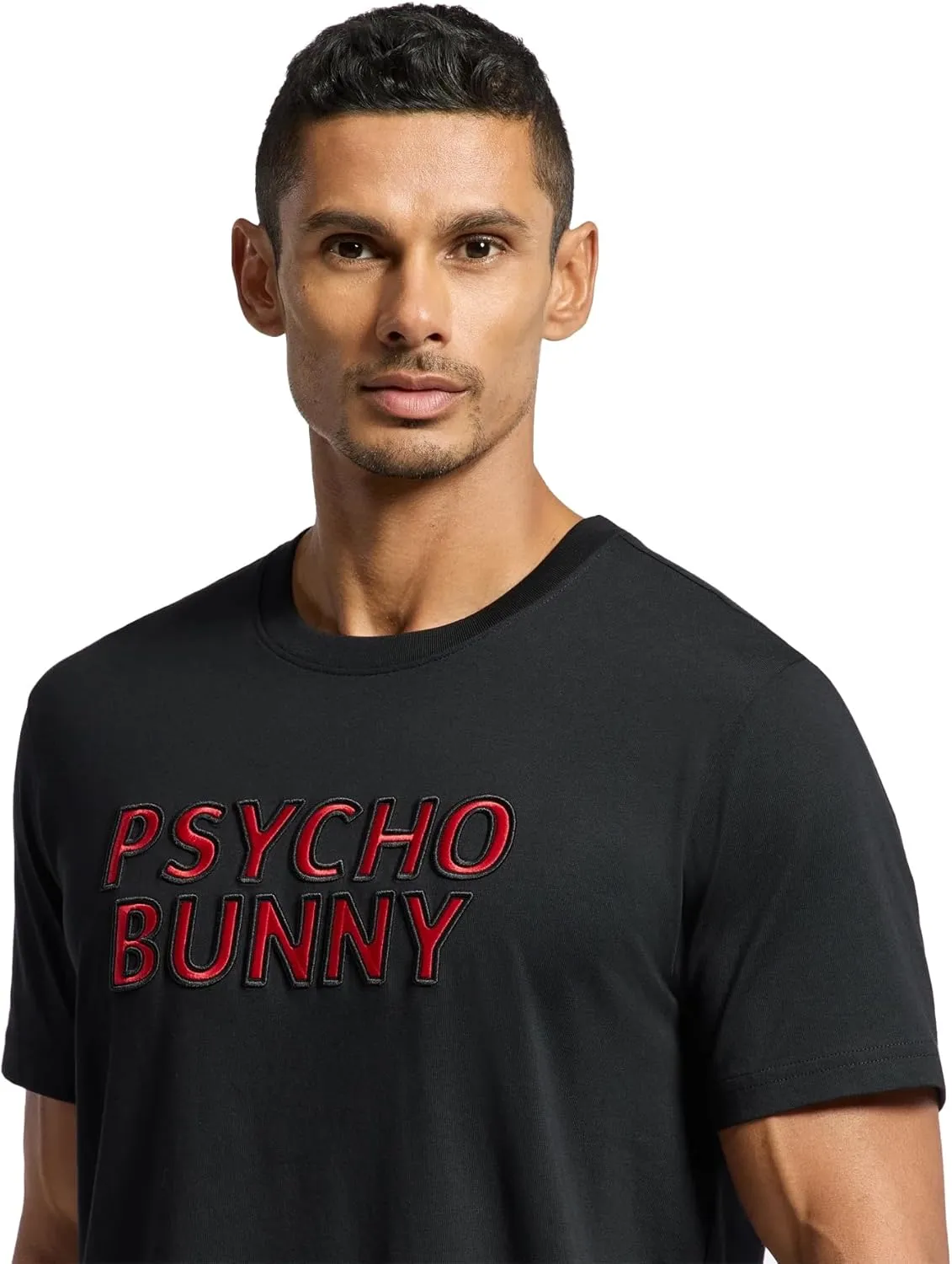 Psycho Bunny Men's Black Graphic T-Shirt