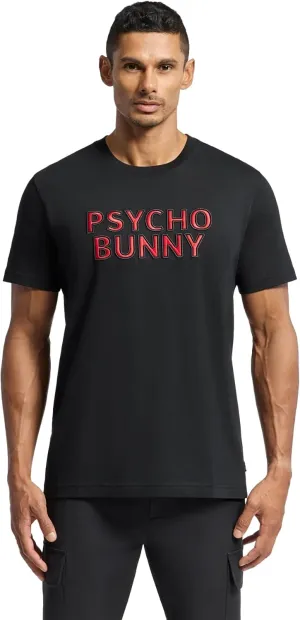 Psycho Bunny Men's Black Graphic T-Shirt