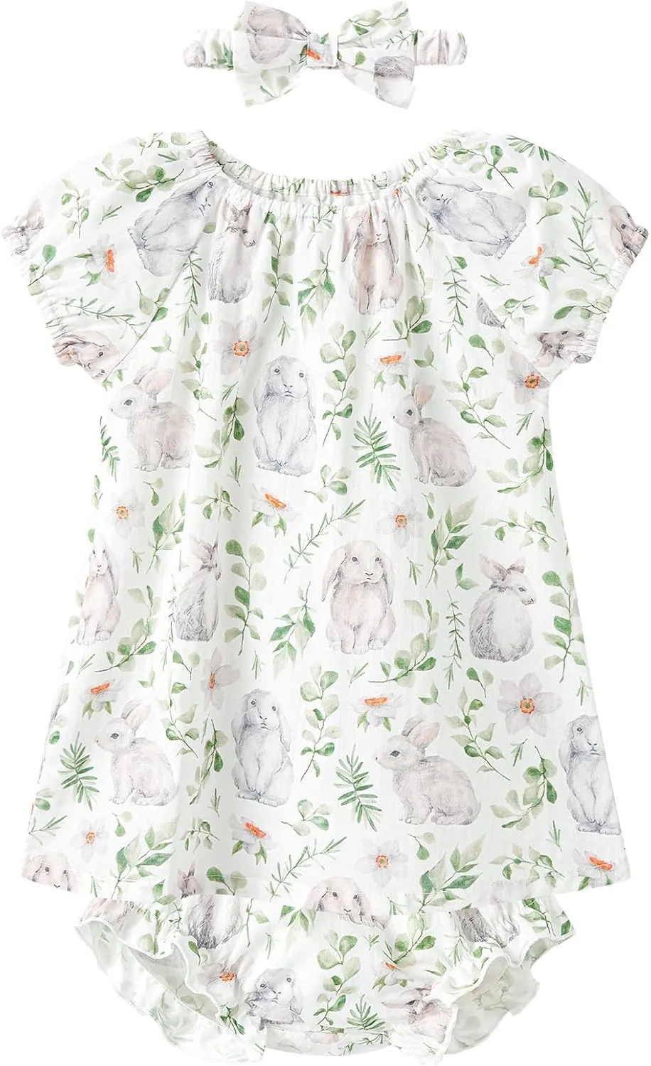 pureborn Baby Toddler Girl Dress with Bloomer Short and Long Sleeve Playwear Dress with Diaper Cover