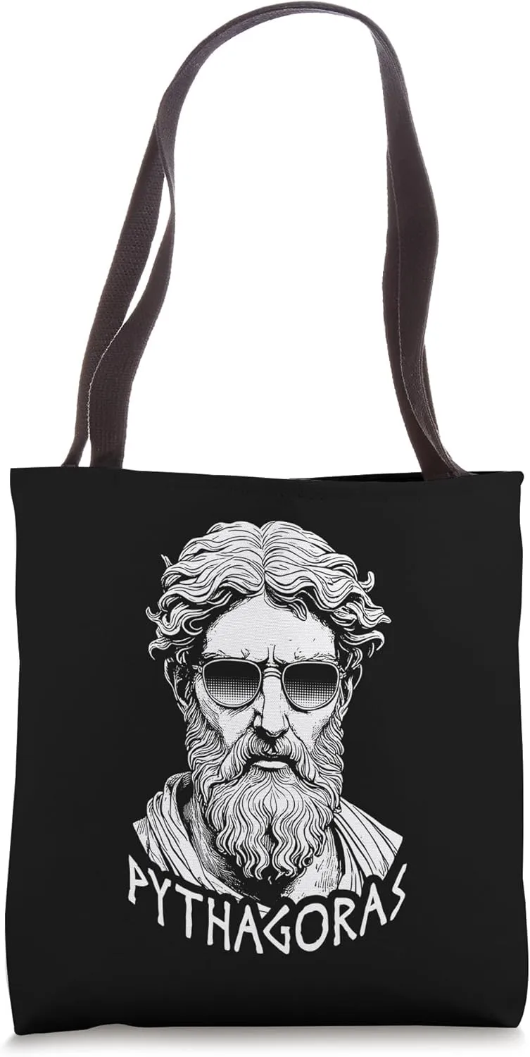 Pythagoras Funny Mathematics Sunglasses Science Math Teacher Tote Bag
