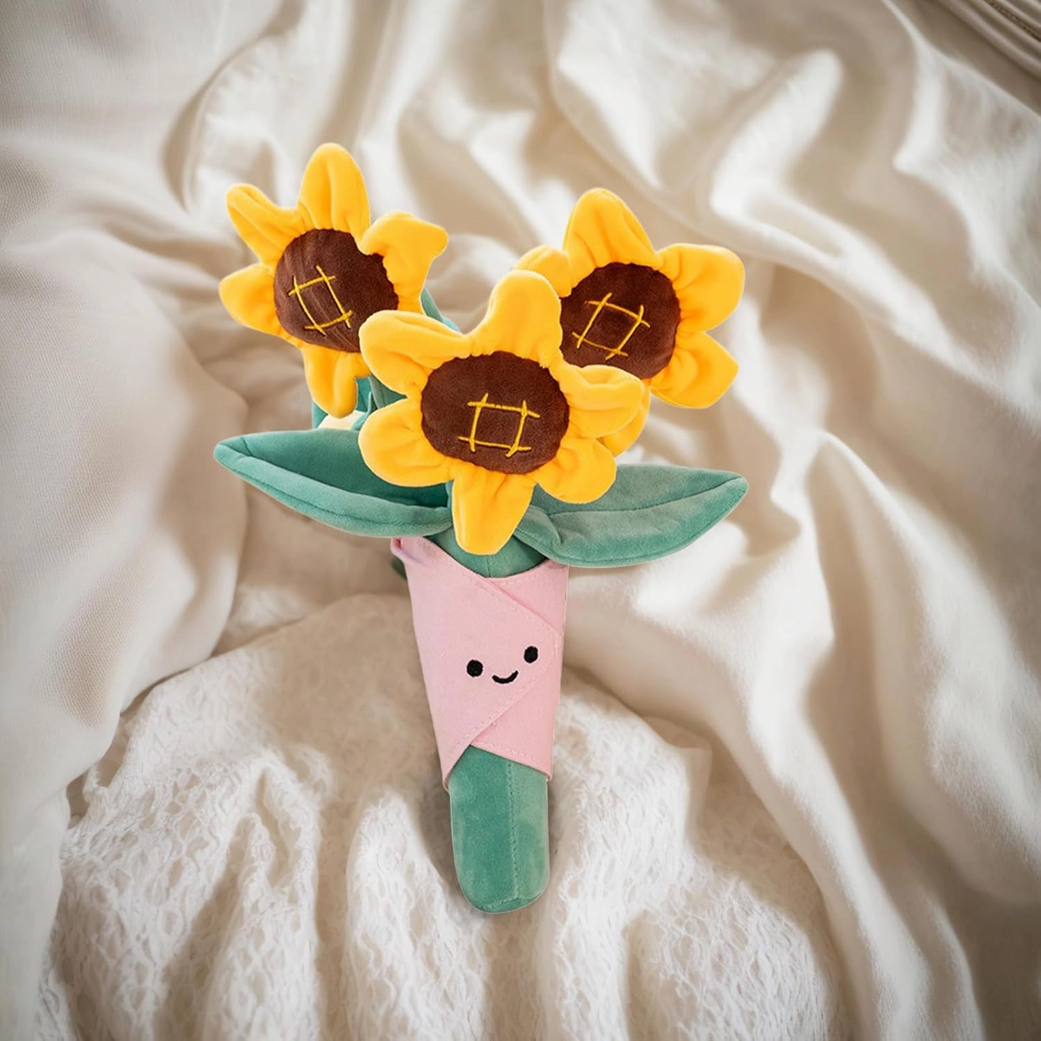 QYN Stuffed Flower Plush Bouquet Flowers Decor Funny Gifts for Women Friends