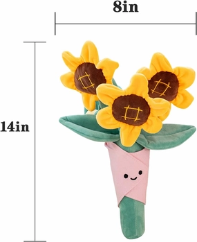 QYN Stuffed Flower Plush Bouquet Flowers Decor Funny Gifts for Women Friends
