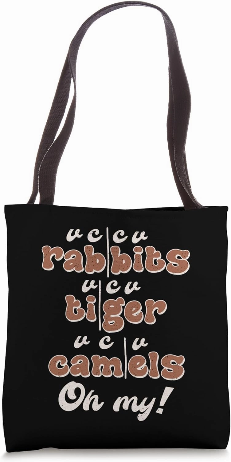 Rabbits Tiger Camels Syllable Division Science Of Reading Tote Bag