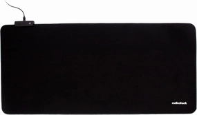 RadioShack RGB Gaming Mouse Pad with RS Logo, Customizable Light Up Mouse Pad Offers Multiple Color Modes for Enhanced Gaming Setup, Black