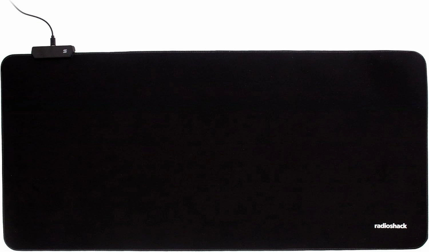 RadioShack RGB Gaming Mouse Pad with RS Logo, Customizable Light Up Mouse Pad Offers Multiple Color Modes for Enhanced Gaming Setup, Black