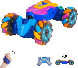 RC Stunt Car Gesture Sensing Stunt, Hand Control RC Cars for Boys Age 4-7-13, Best Birthday Gift for Boys 6-8-12, with Light Music & Spray, 360° Rotation Remote Car, Boy Birthday Gift