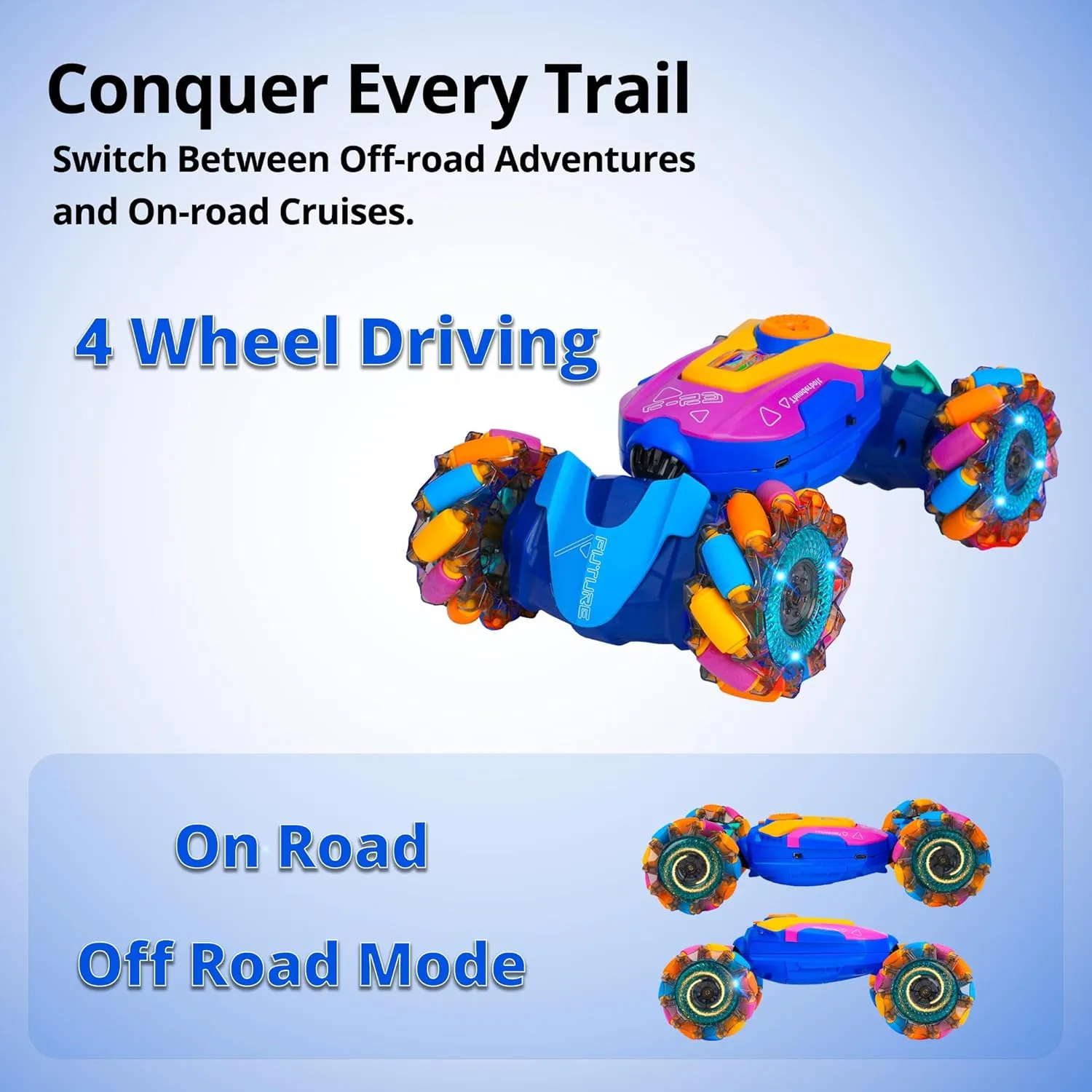 RC Stunt Car Gesture Sensing Stunt, Hand Control RC Cars for Boys Age 4-7-13, Best Birthday Gift for Boys 6-8-12, with Light Music & Spray, 360° Rotation Remote Car, Boy Birthday Gift