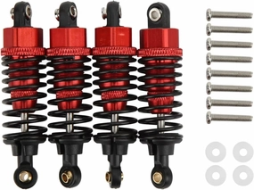 Rc Car Shock Absorber For Tamiya TT‑01 TT‑02 TA05 MF‑01X 1/10 Aluminium Alloy Oil Shock Absorber RC On Road Drift For Racing Car For Toys Parts Upgrade Replacement(Red)