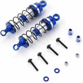 RC Car Shock Absorbers Compatible With LOSI For Mini-B For Mini-T 1/16 RC OFF Road Car Upgrade Parts Replacement Accessories Threaded Front Shock Absorber(Blue)