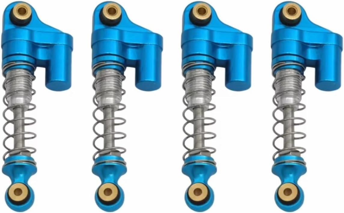 Rc Shock Absorber For Axial For SCX24 90081 1/24 4Pcs 32MM Shock Absorber Aluminum Damper Upgrade RC Micro Crawler Car Parts And Accessories Upgrade Replacement(Blue)