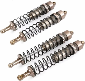Rc Shock Absorber For HPI For Rovan For Rofun For Km Ts For Baja 5B 1/5 CNC Metal 10MM Front And Rear Shock Absorber Set For Fit Rc Car Parts Replacement Use(Gray)