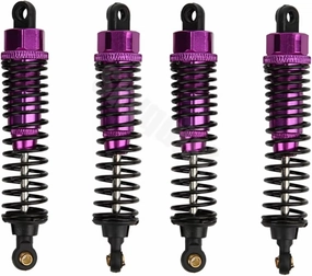 Rc Shock Absorber For HSP For HPI 1/10 4pcs 68mm/98mm /108mm Aluminum Shocks Absorbers Damper RC Car On-Road Truck Off Road For Buggy Parts Replacement Use(Purple,98mm)