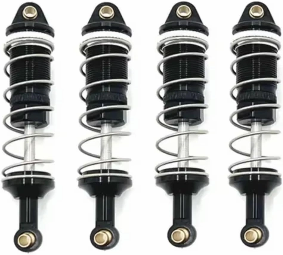 Rc Shock Absorber For LC For Racing Ptg-2 Ptg-2R 1/10 4pcs Metal Oil Shock Absorber Damper Rc Car Tracked Vehicle Parts And Accessories Upgrade Replacement And Use(Black)